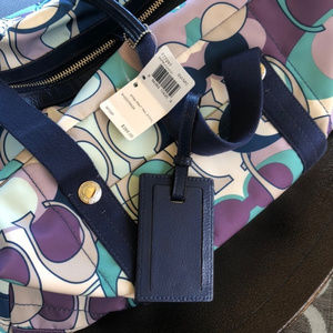 Coach Kyra Purple Blue Travel Duffle Bag